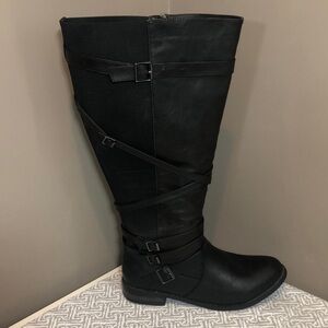 It’s OK Breanne Black Wide Width Riding Boot 10W NWOT
